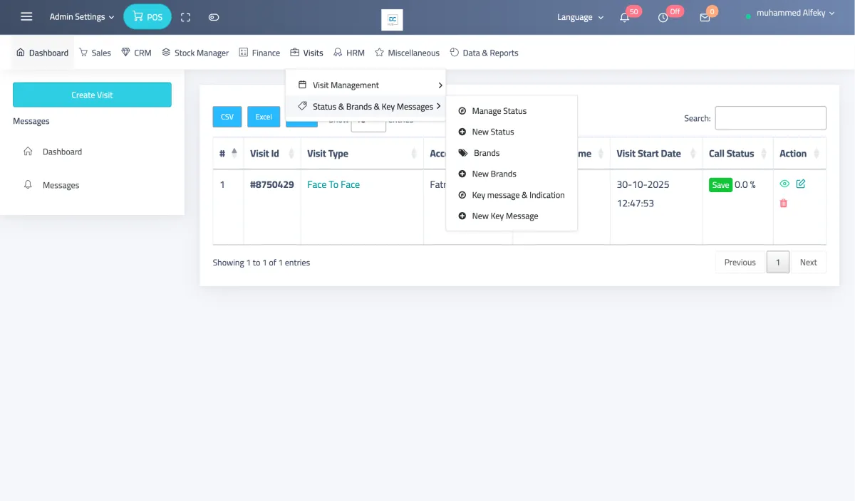 برنامج إدارة المبيعات وزيارات المناديب